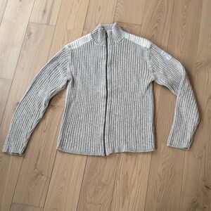 Calvin Klein Jeans Gray Ribbed Cardigan